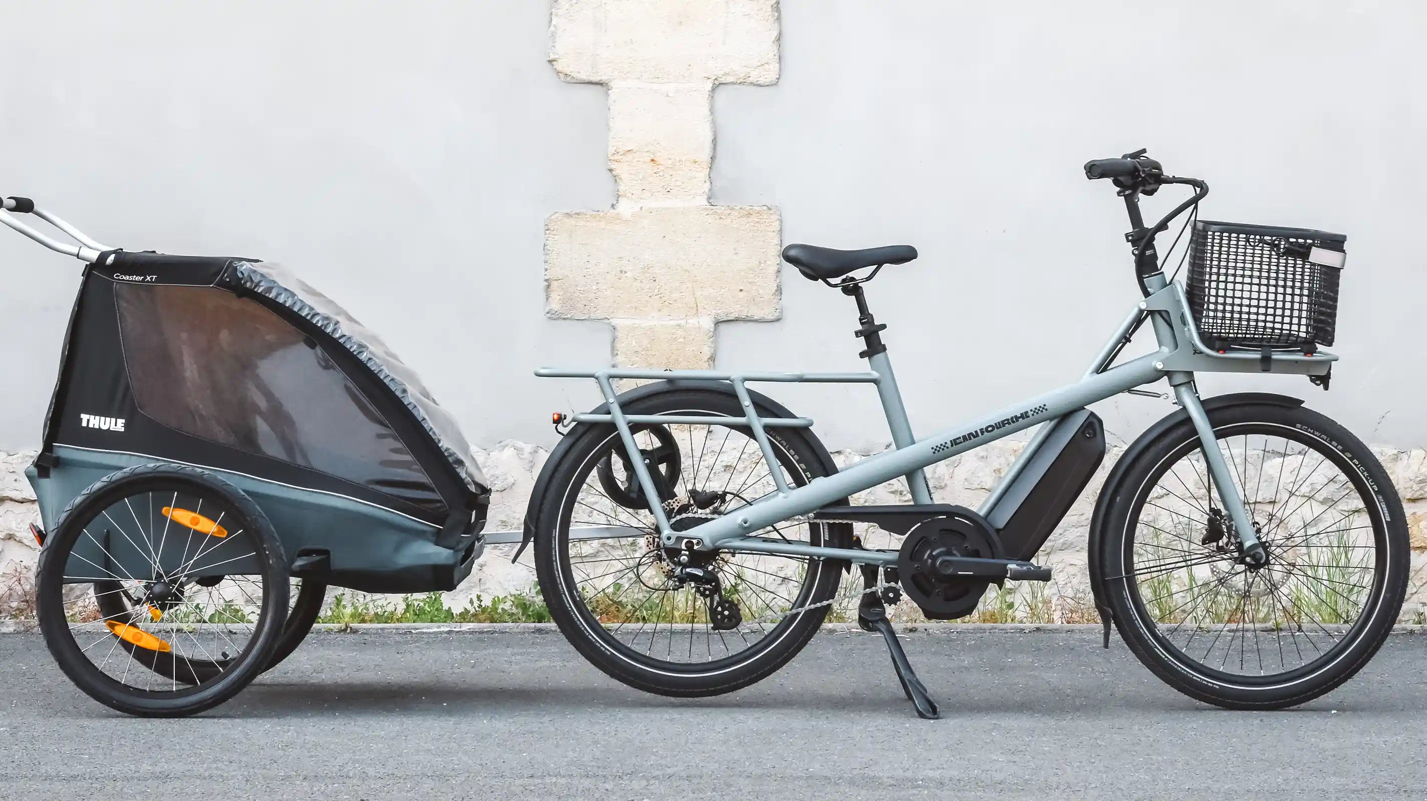 Le vélo Jean II est compatible avec les remorques vélo !