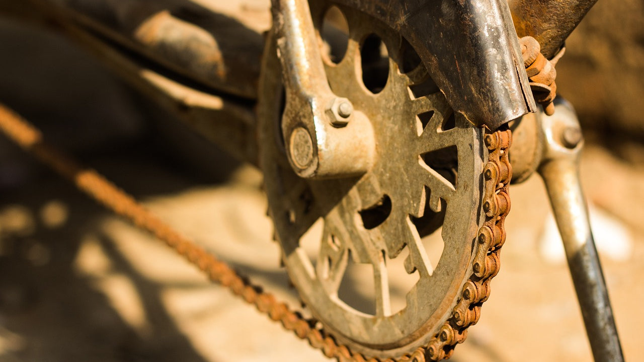 Chaîne de vélo non entrenue