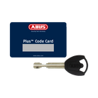 Clés et carte Abus couleur bleu