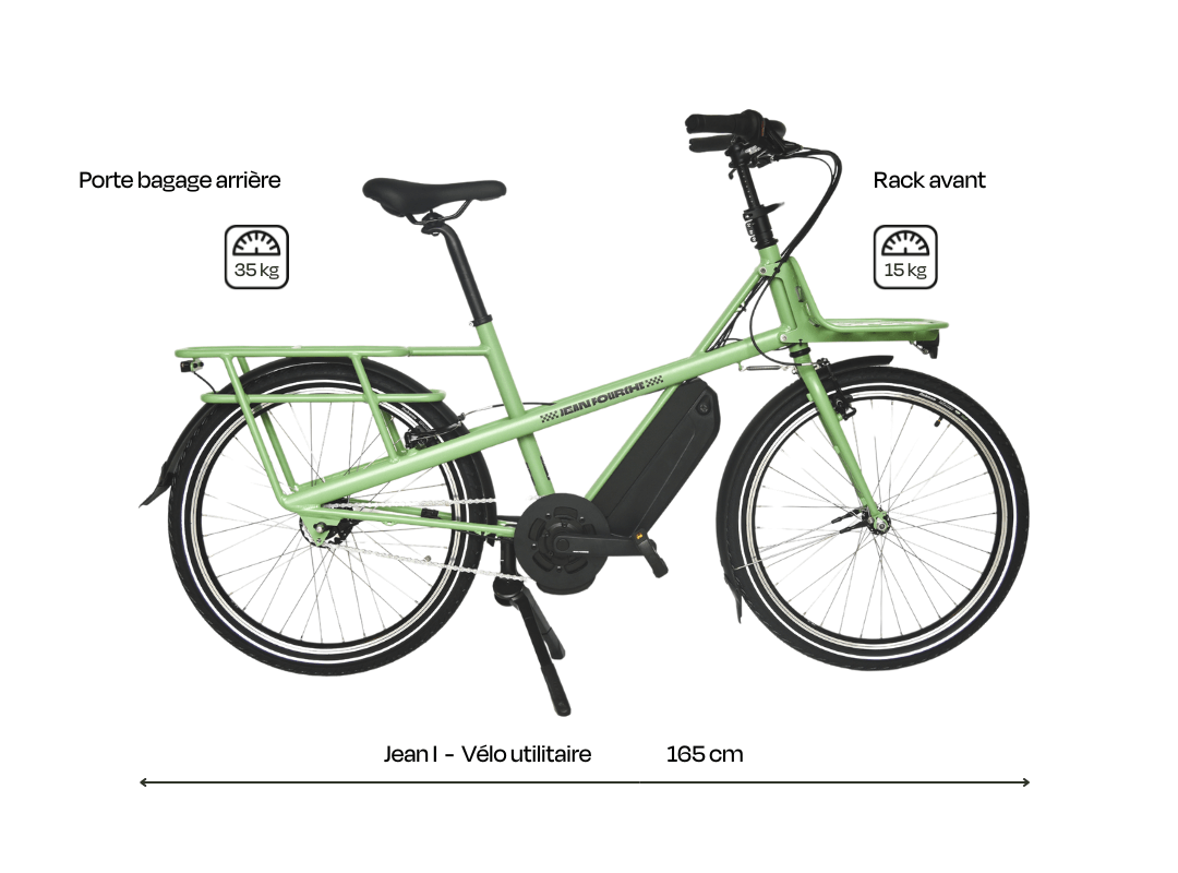 les dimensions et les capacités de chargement d'un vélo utilitaire