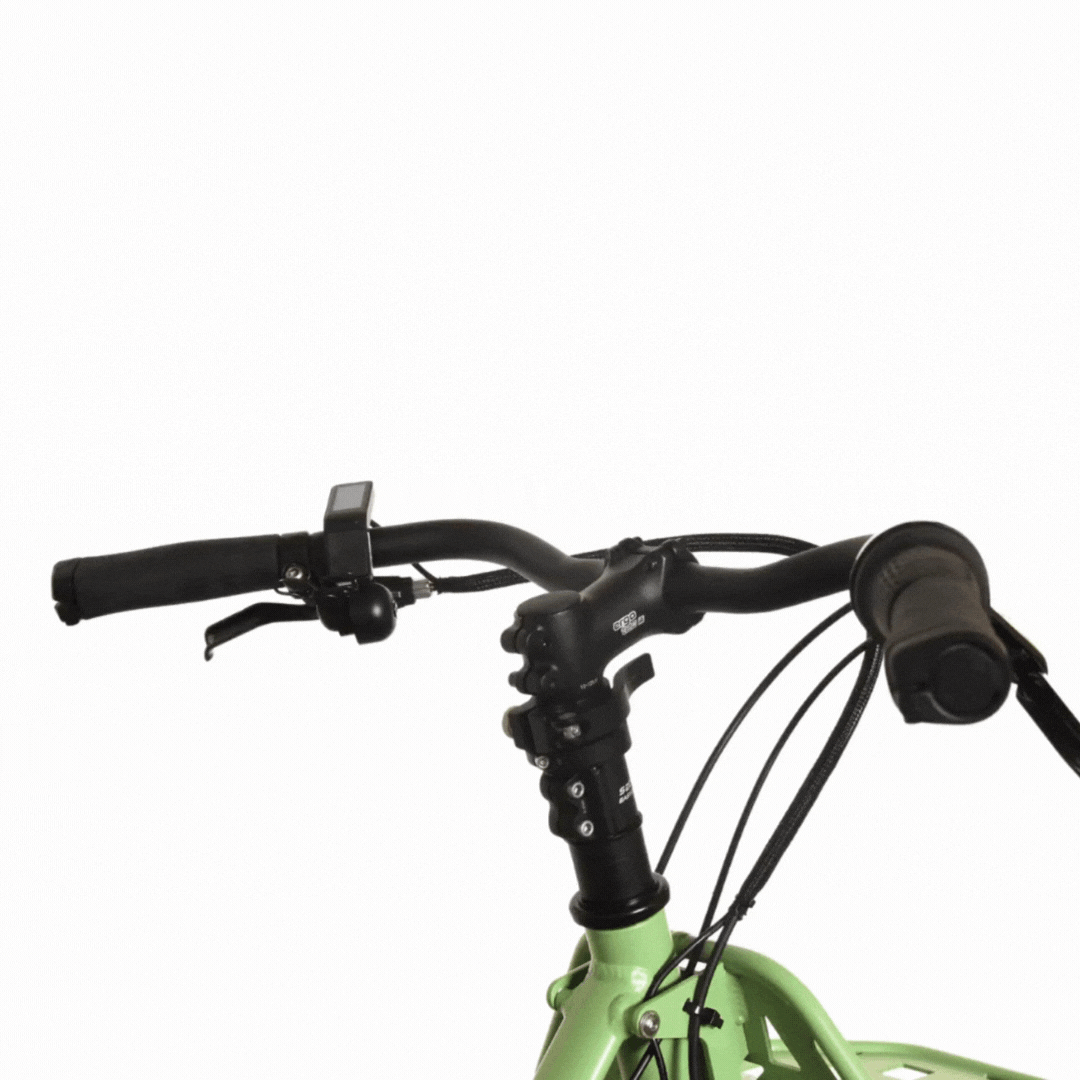 Gif Potence qui tourne sur un vélo cargo compact