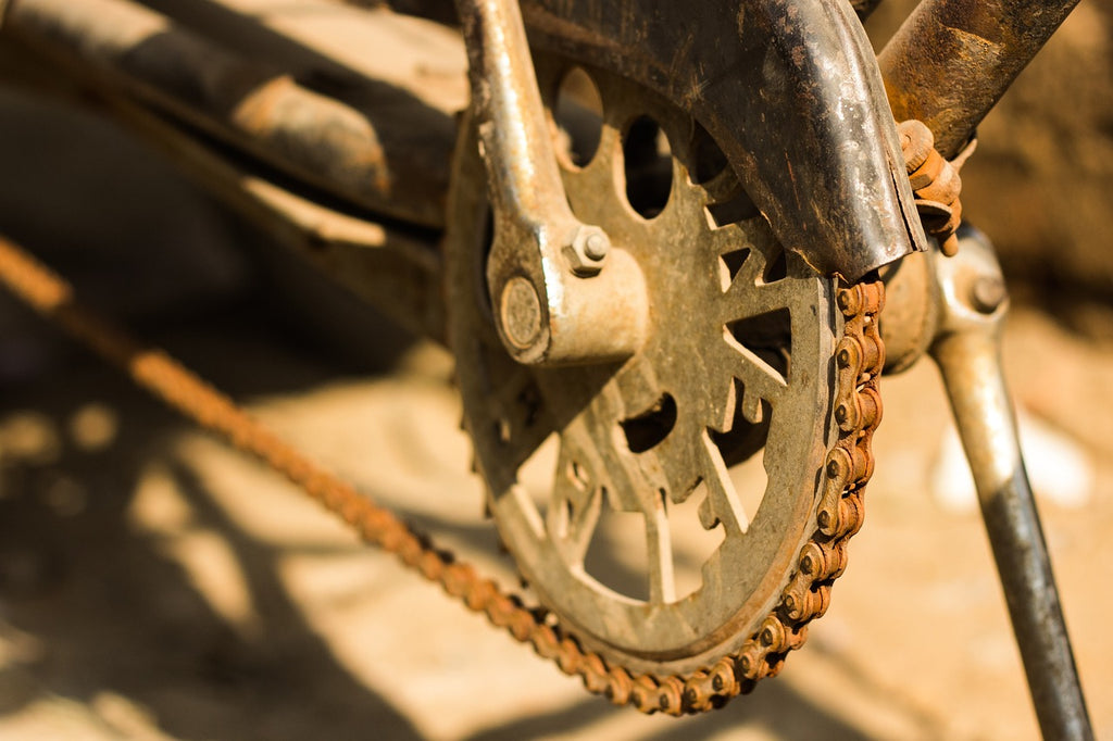 Chaîne de vélo non entrenue