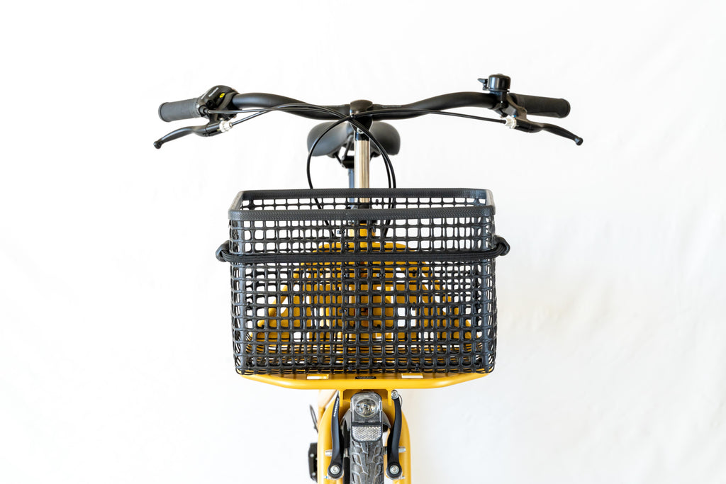 Panier avant sur vélo Jaune