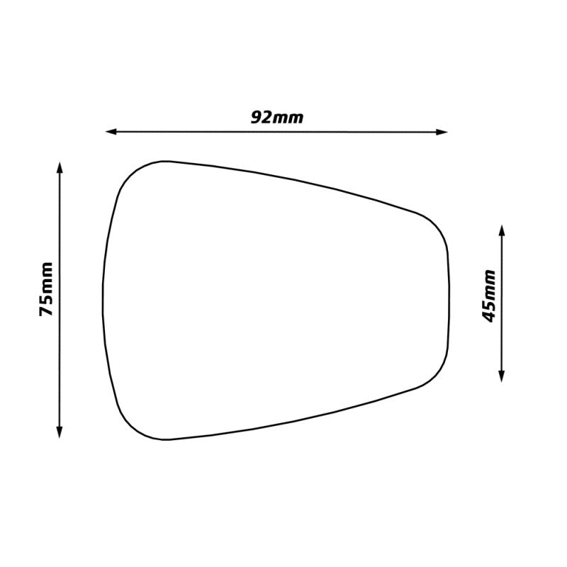 dimensions retroviseur de velo, fond blanc